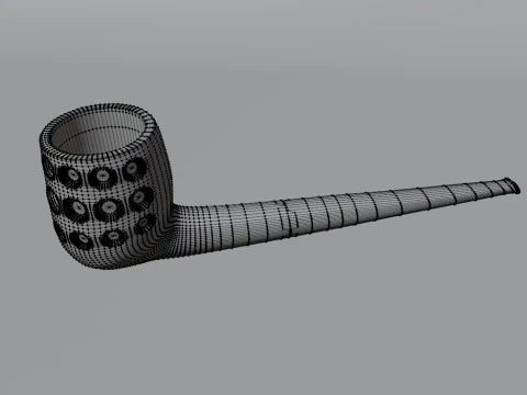 Tubo esculpido em espuma de mar Modelo 3D