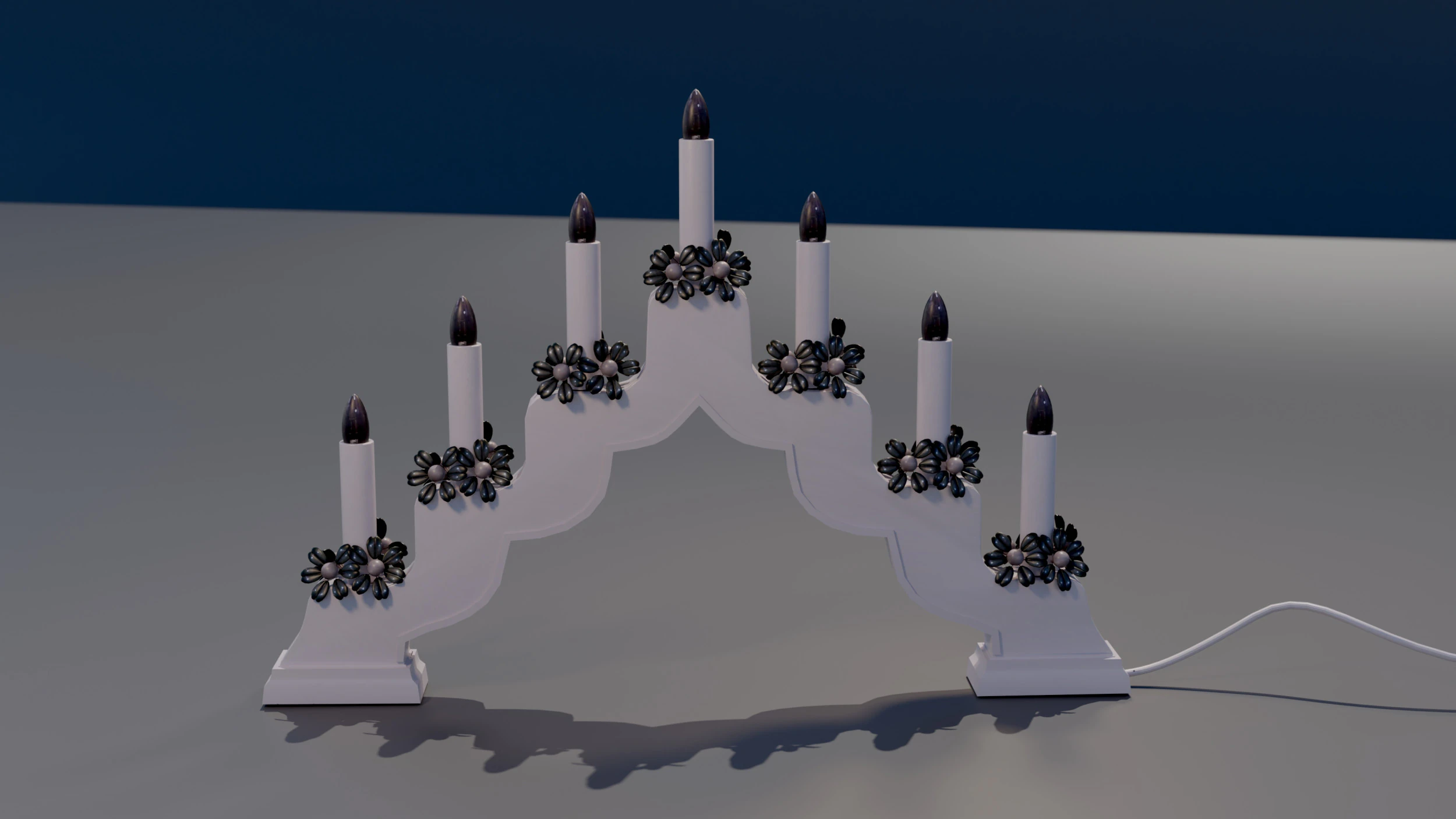 Candlestick 3D Model .c4d .max .obj .3ds .fbx .stl .blend
