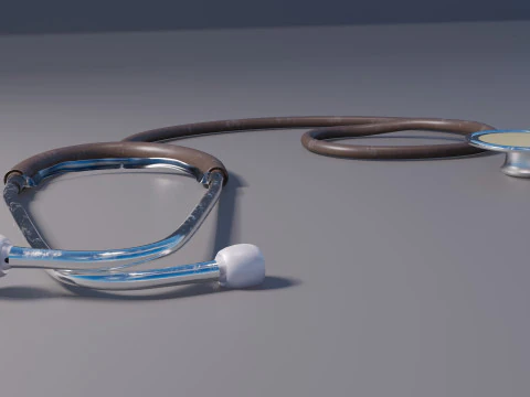 Estetosc&oacute;pio Modelo 3D