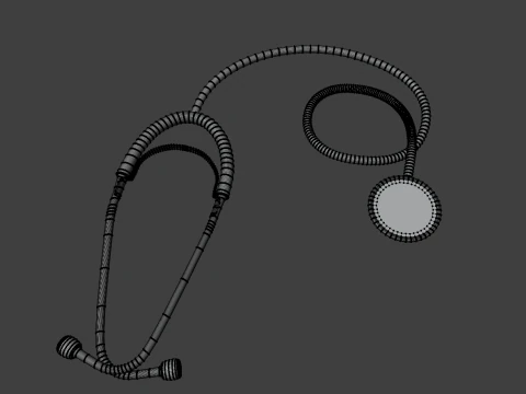 Estetosc&oacute;pio Modelo 3D