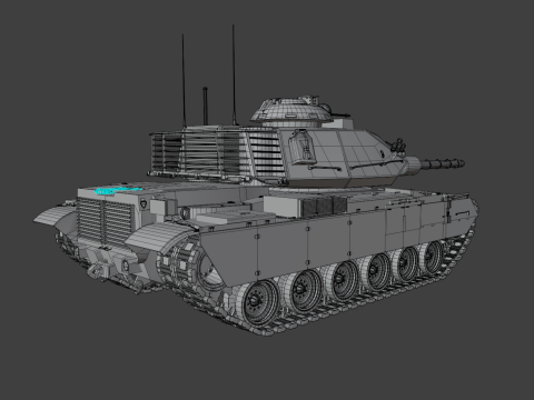 M60T Sabra Tank Modello 3D