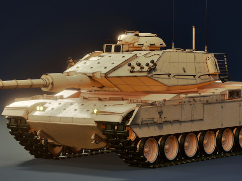 M60T Sabra Tank Modello 3D