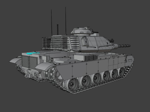 M60T Sabra Tank Modello 3D