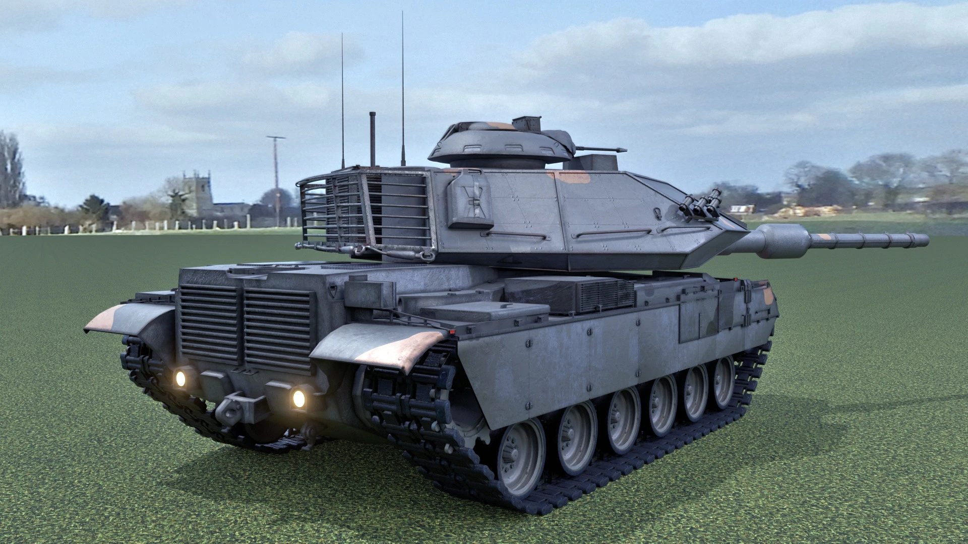 M60T Sabra Tank 3D Model .c4d .max .obj .3ds .fbx .stl .blend