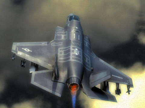 F35B Lightning II - Rigged - with high resolution Textures 3D Model