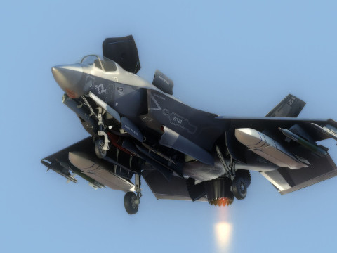 F35B Lightning II - Rigged - with high resolution Textures 3D-Modell