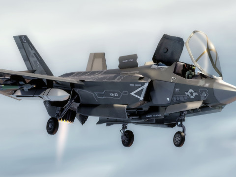 F35B Lightning II - Rigged - with high resolution Textures 3D-Modell