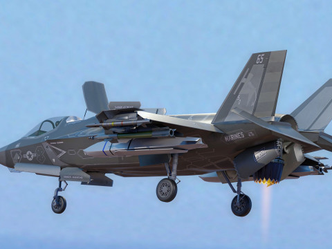 F35B Lightning II - Rigged - with high resolution Textures 3D-Modell