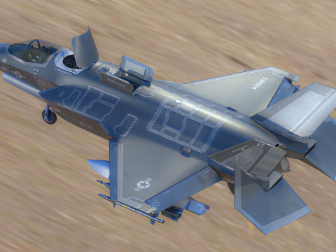 F35B Lightning II - Rigged - with high resolution Textures 3D-Modell