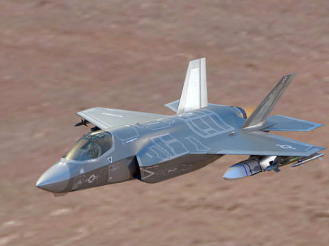 F35B Lightning II - Rigged - with high resolution Textures 3D-Modell