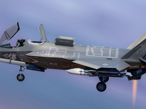 F35B Lightning II - Rigged - with high resolution Textures 3D-Modell