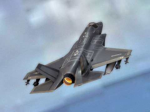 F35B Lightning II - Rigged - with high resolution Textures 3D-Modell