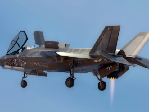 F35B Lightning II - Rigged - with high resolution Textures 3D-Modell