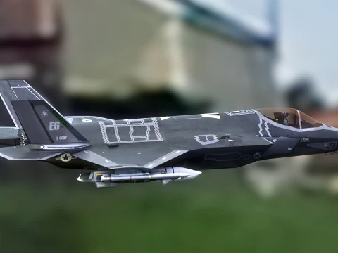 F35A Lightning II &mdash; оснащенный &mdash; с кабиной высокого разрешения 3D Модель
