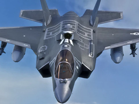 F35A Lightning II &mdash; оснащенный &mdash; с кабиной высокого разрешения 3D Модель
