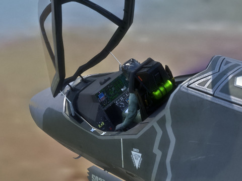 F35A Lightning II - Attrezzato - con cabina di pilotaggio ad alta risoluzione Modello 3D