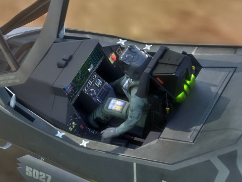 F35A Lightning II - Attrezzato - con cabina di pilotaggio ad alta risoluzione Modello 3D