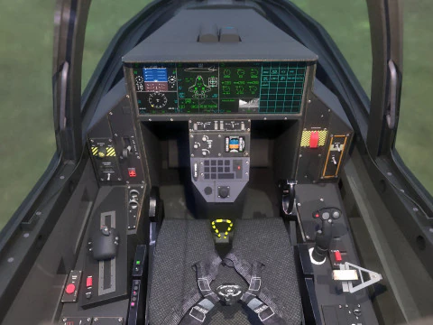 F35A Lightning II &mdash; оснащенный &mdash; с кабиной высокого разрешения 3D Модель