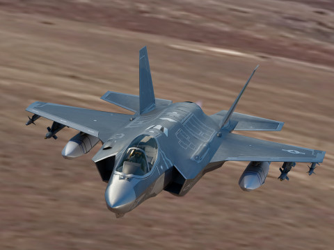 F35A Lightning II - Rigged - with high resolution Textures 3D Model