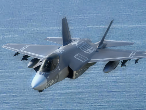 F35C Lightning II - Rigged - with high resolution textures Modello 3D