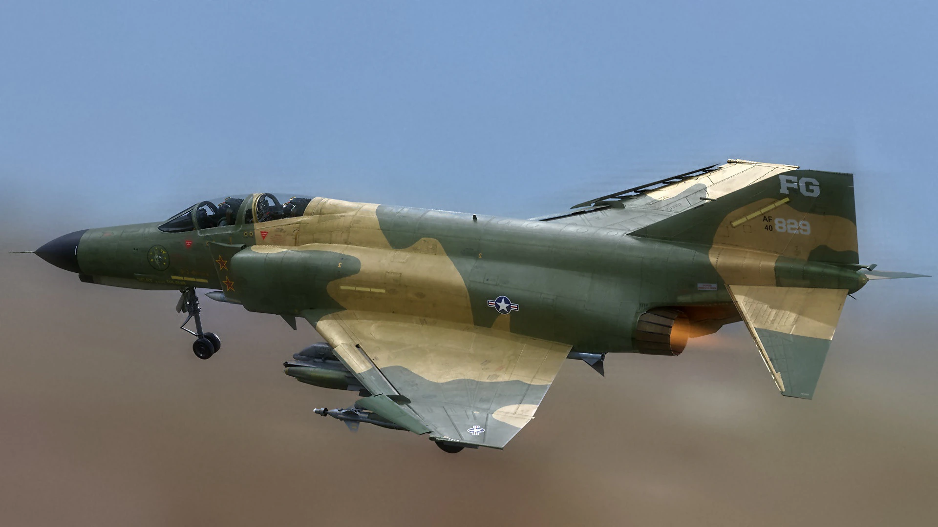 F4 Phantom 2 -Forest Texture-Fully Rigged-Changeble Decal -Texts 3D Model .c4d .max .obj .3ds .fbx .stl .blend 