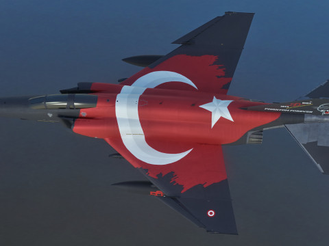 F4-Phantom 2- 50 YIL- Fully Rigged with High Resolution Textures 3D 模型