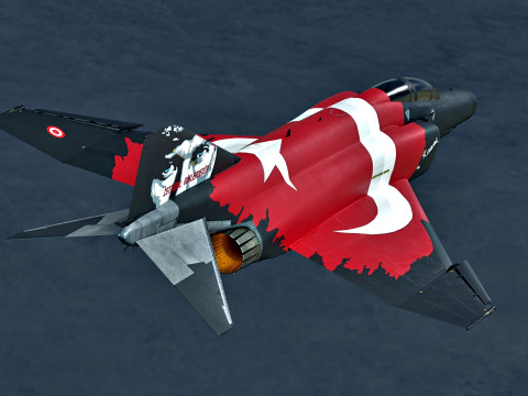 F4-Phantom 2- 50 YIL- Fully Rigged with High Resolution Textures 3D 모델