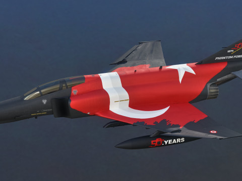 F4-Phantom 2- 50 YIL- Fully Rigged with High Resolution Textures 3D 모델