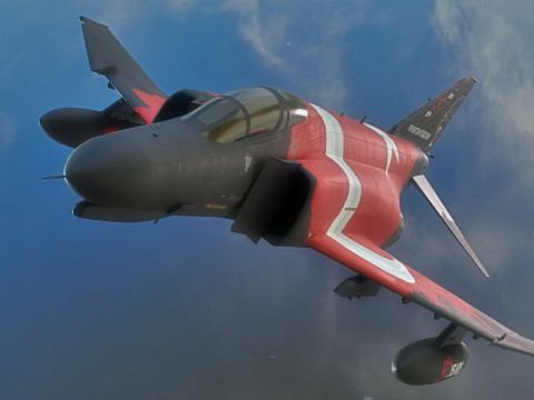 F4-Phantom 2- 50 YIL- Fully Rigged with High Resolution Textures 3D 모델
