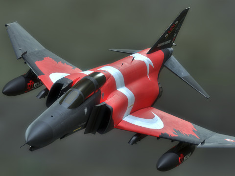 F4-Phantom 2- 50 YIL- Fully Rigged with High Resolution Textures 3D मॉडल