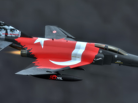 F4-Phantom 2- 50 YIL- Fully Rigged with High Resolution Textures 3D मॉडल
