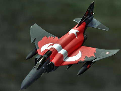 F4-Phantom 2- 50 YIL- Fully Rigged with High Resolution Textures 3D मॉडल