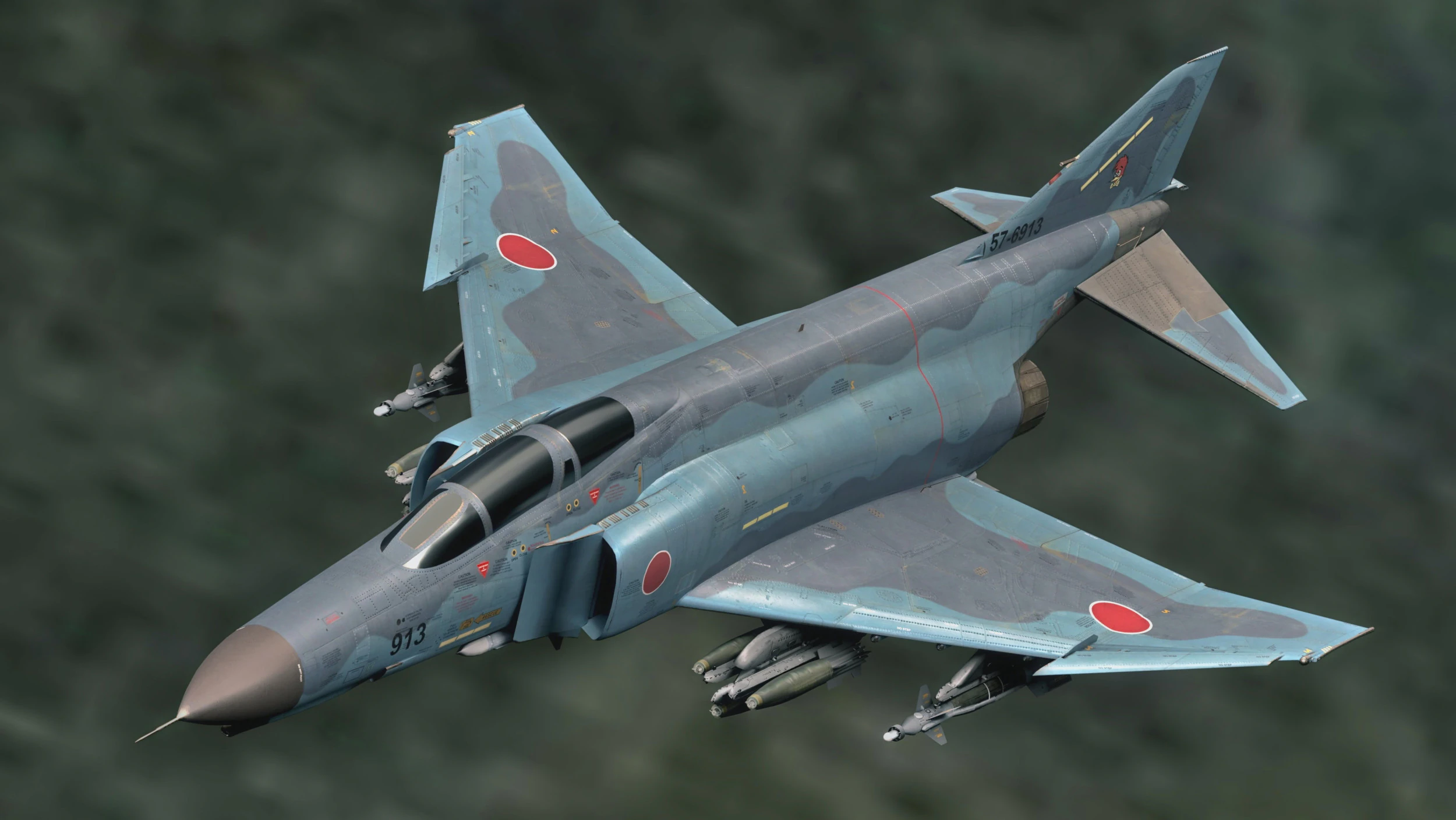F4 Phantom 2 - Decalque Kai Texture-Totalmente Rigged-Changeble -Texto Modelo 3D .c4d .max .obj .3ds .fbx .stl .blend 