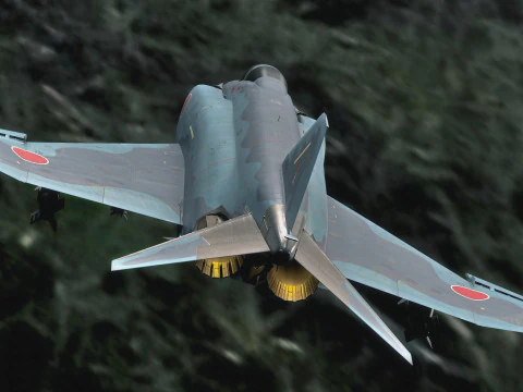 F4 Phantom 2 - Decalque Kai Texture-Totalmente Rigged-Changeble -Texto Modelo 3D