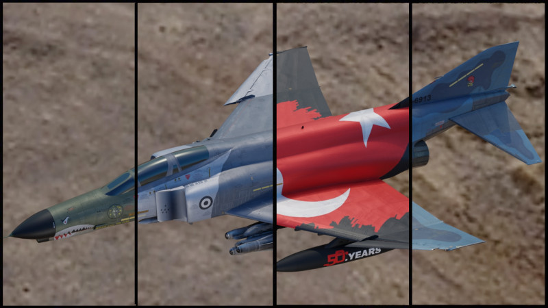 F-4 Phantom 2 - Multiple Textures-Fully Rigged-Changeble Decal-Text Modelo 3D .c4d .max .obj .3ds .fbx .stl .blend