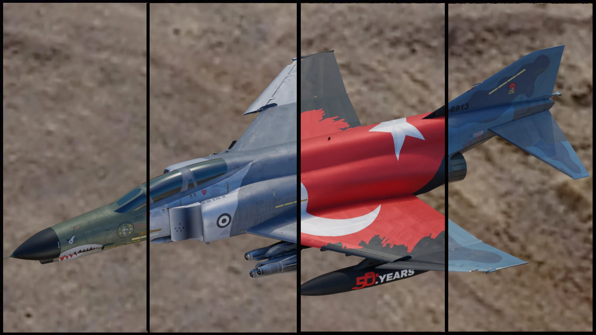 F4 Phantom2 - 4 different Changeble textures- Fully Rigged - Changable Decal-Text 3D Model .c4d .max .obj .3ds .fbx .stl .blend 