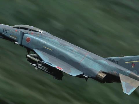 F4 Phantom2 - 4 different Changeble textures- Fully Rigged - Changable Decal-Text 3D Model