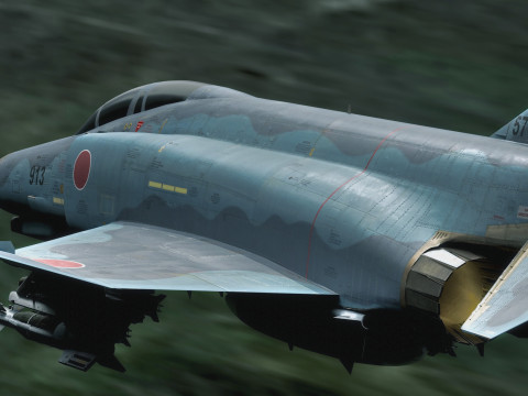 F-4 Phantom 2 - Multiple Textures-Fully Rigged-Changeble Decal-Text Modelo 3D