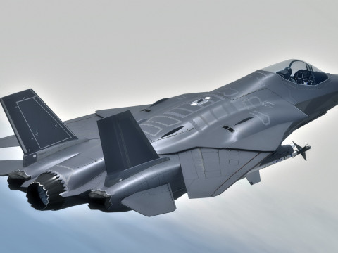 Custom Fighter Jet - Fully Rigged - Changable Decal and Text Model 3D