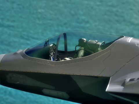 Custom Fighter Jet - Fully Rigged - Changable Decal and Text Model 3D