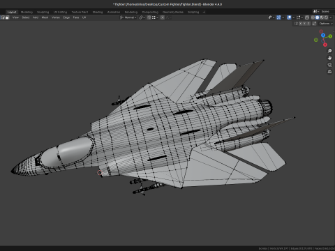 Custom Fighter Jet - Fully Rigged - Changable Decal and Text Model 3D