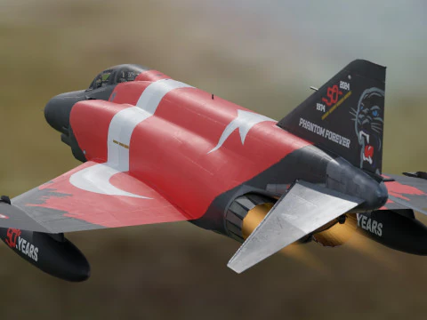 F4 Phantom 2 Turqu&iacute;a-Con cabina-Totalmente equipado-Alta resoluci&oacute;n Modelo 3D