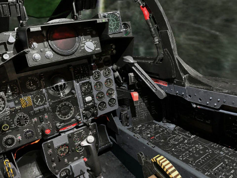 F4 Phantom 2 Turqu&iacute;a-Con cabina-Totalmente equipado-Alta resoluci&oacute;n Modelo 3D