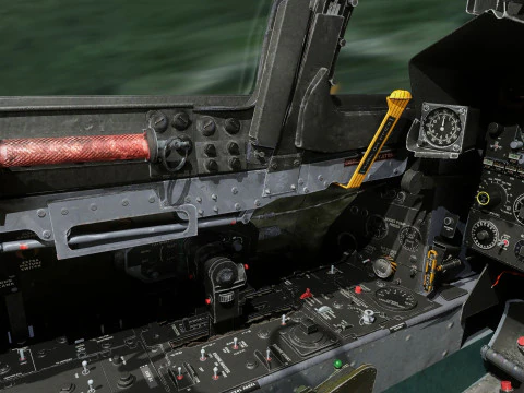 F4 Phantom 2 Turqu&iacute;a-Con cabina-Totalmente equipado-Alta resoluci&oacute;n Modelo 3D