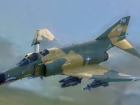 F4 Phantom 2 Forest - Avec cockpit - Enti&egrave;rement &eacute;quip&eacute; - Haute r&eacute;solution Modèle 3D