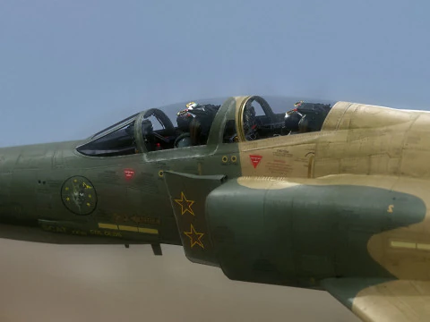 F4 Phantom 2 Forest-Con cabina-Totalmente equipado-Alta resoluci&oacute;n Modelo 3D