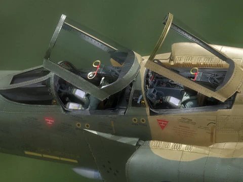 F4 Phantom 2 Forest-Con cabina-Totalmente equipado-Alta resoluci&oacute;n Modelo 3D