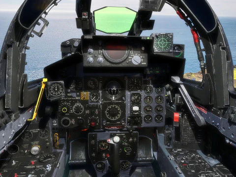 F4 Phantom 2 Forest-Con cabina-Totalmente equipado-Alta resoluci&oacute;n Modelo 3D