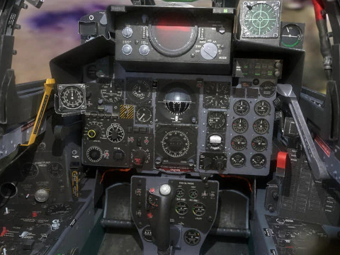 F4 Phantom 2 Forest-Con cabina-Totalmente equipado-Alta resoluci&oacute;n Modelo 3D