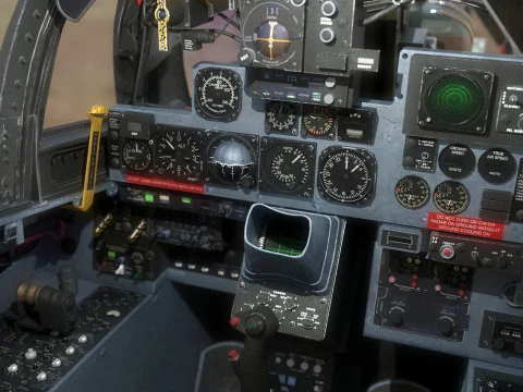 F4 Phantom 2 Forest-Con cabina-Totalmente equipado-Alta resoluci&oacute;n Modelo 3D